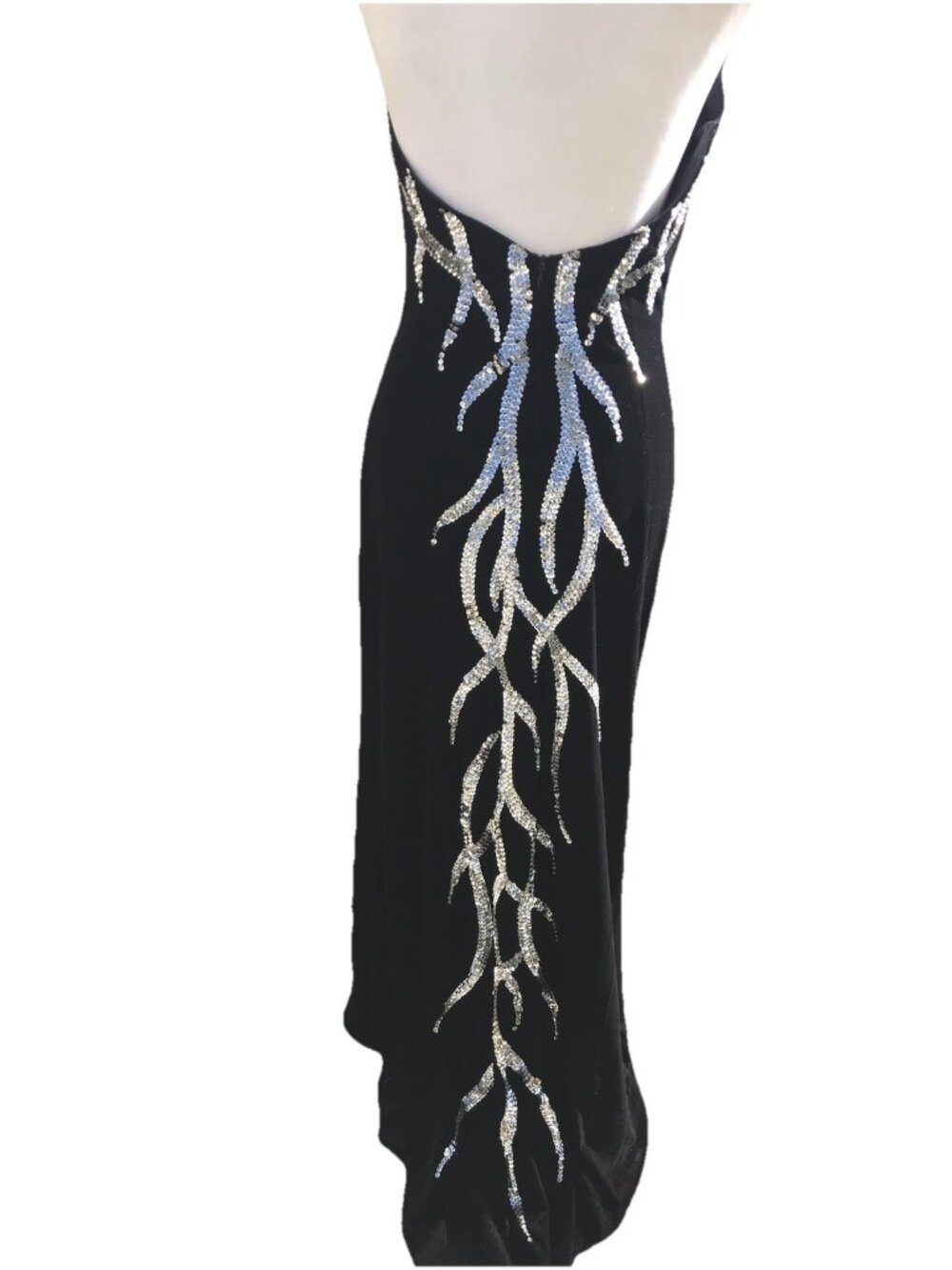 New Vtg 90s Dress Designer NightWay Black Sequin Formal Elegant Gown 12  Women’s